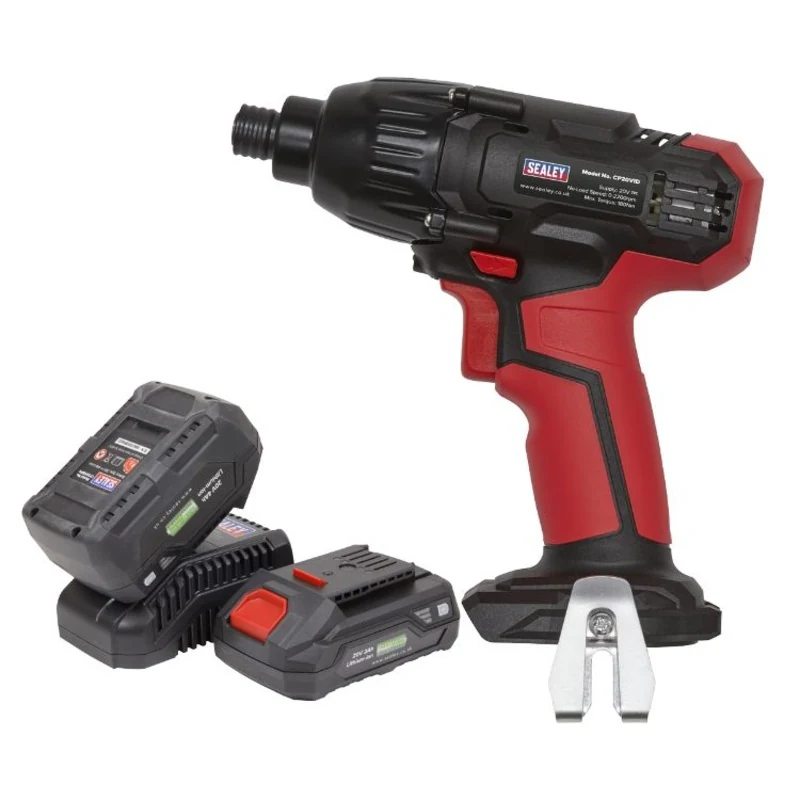 Sealey Impact Driver Kit 1/4" Hex Drive 20V SV20 Series - 2 Batteries